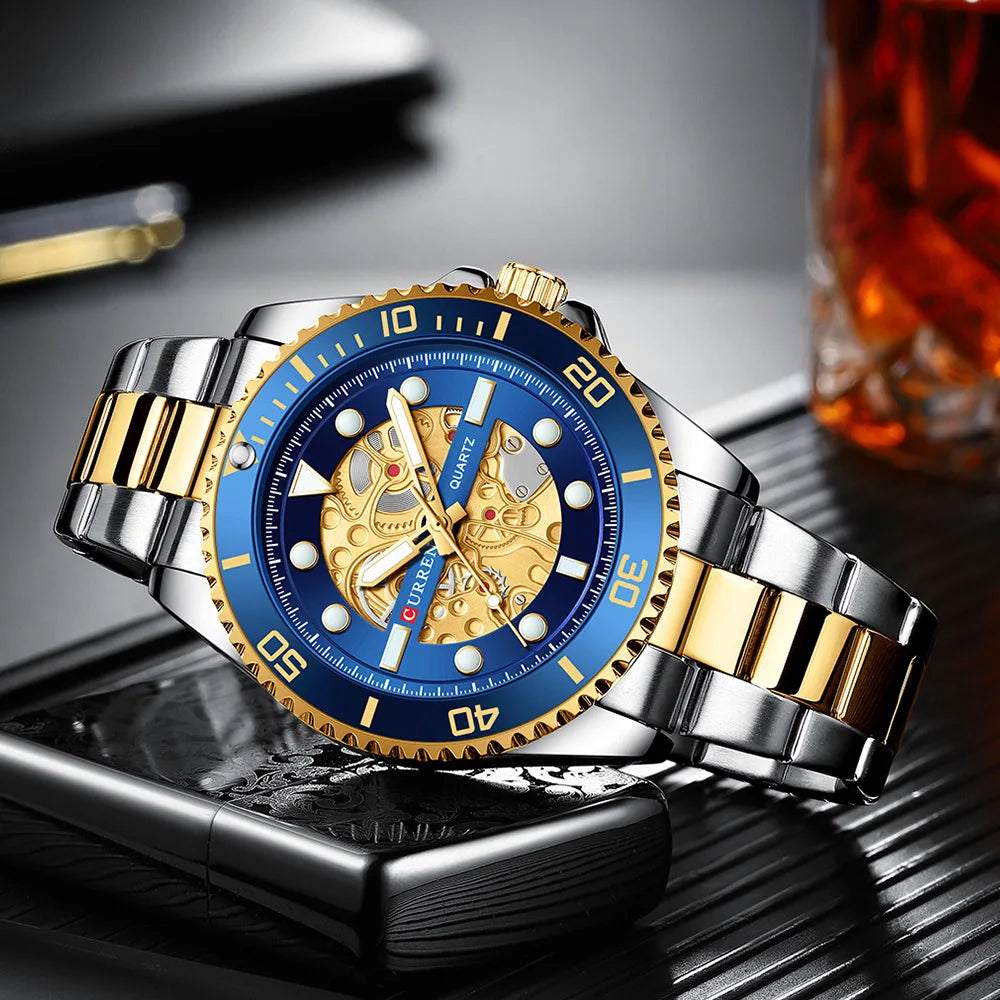 RELOJ CUARZO ACERO CURREN®8412 ORIGINAL