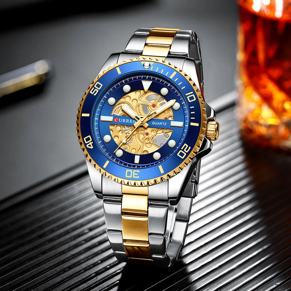 RELOJ CUARZO ACERO CURREN®8412 ORIGINAL