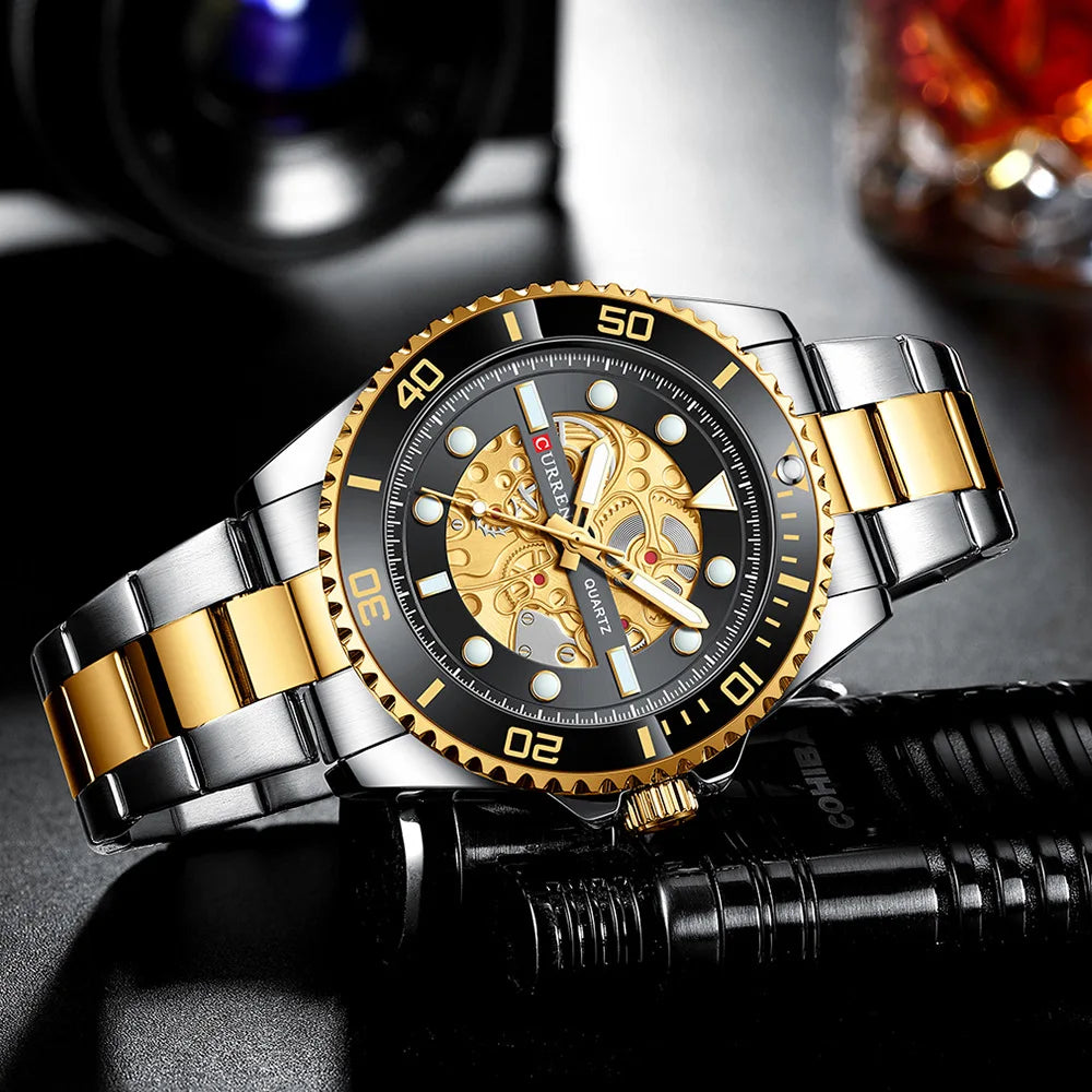RELOJ CUARZO ACERO CURREN®8412 ORIGINAL