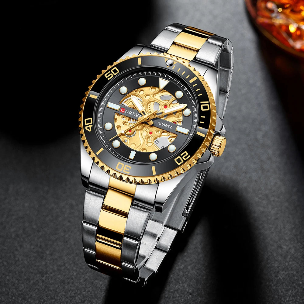 RELOJ CUARZO ACERO CURREN®8412 ORIGINAL