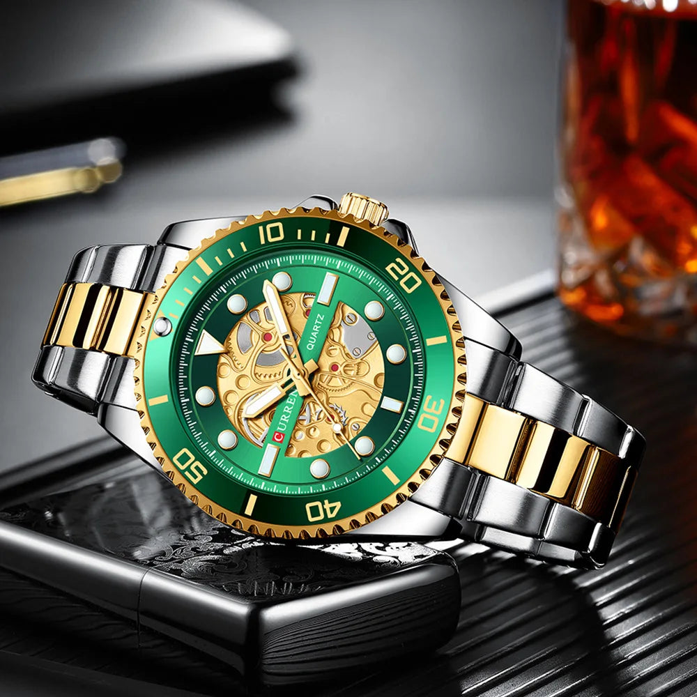 RELOJ CUARZO ACERO CURREN®8412 ORIGINAL