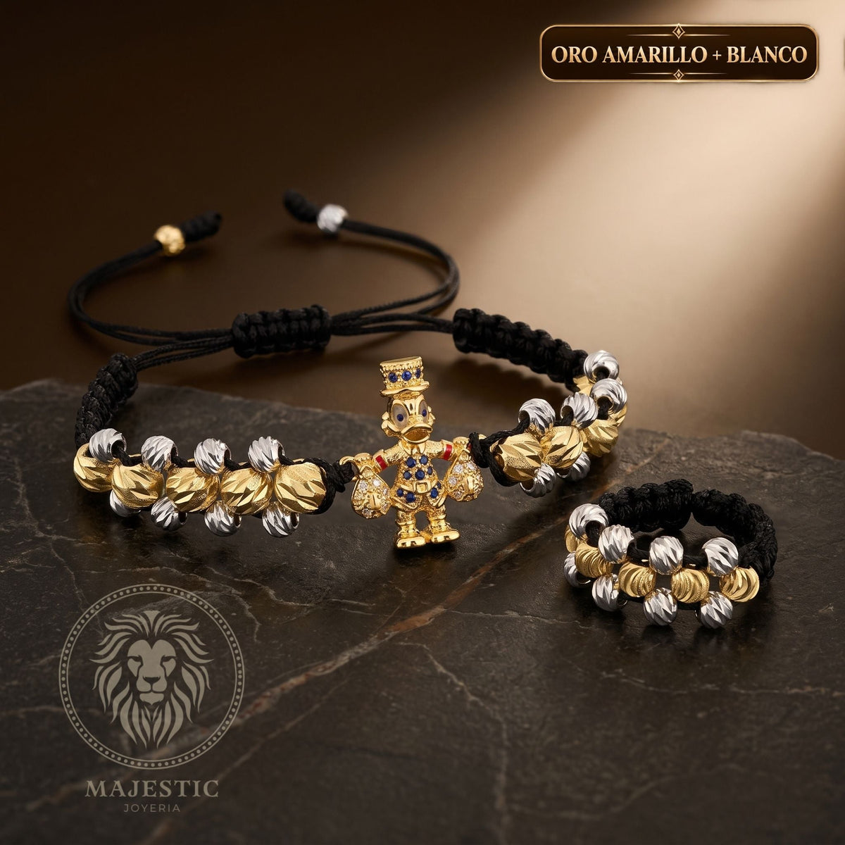 Set Código®Fortuna Pulsera + Anillo Oro Laminado 18K