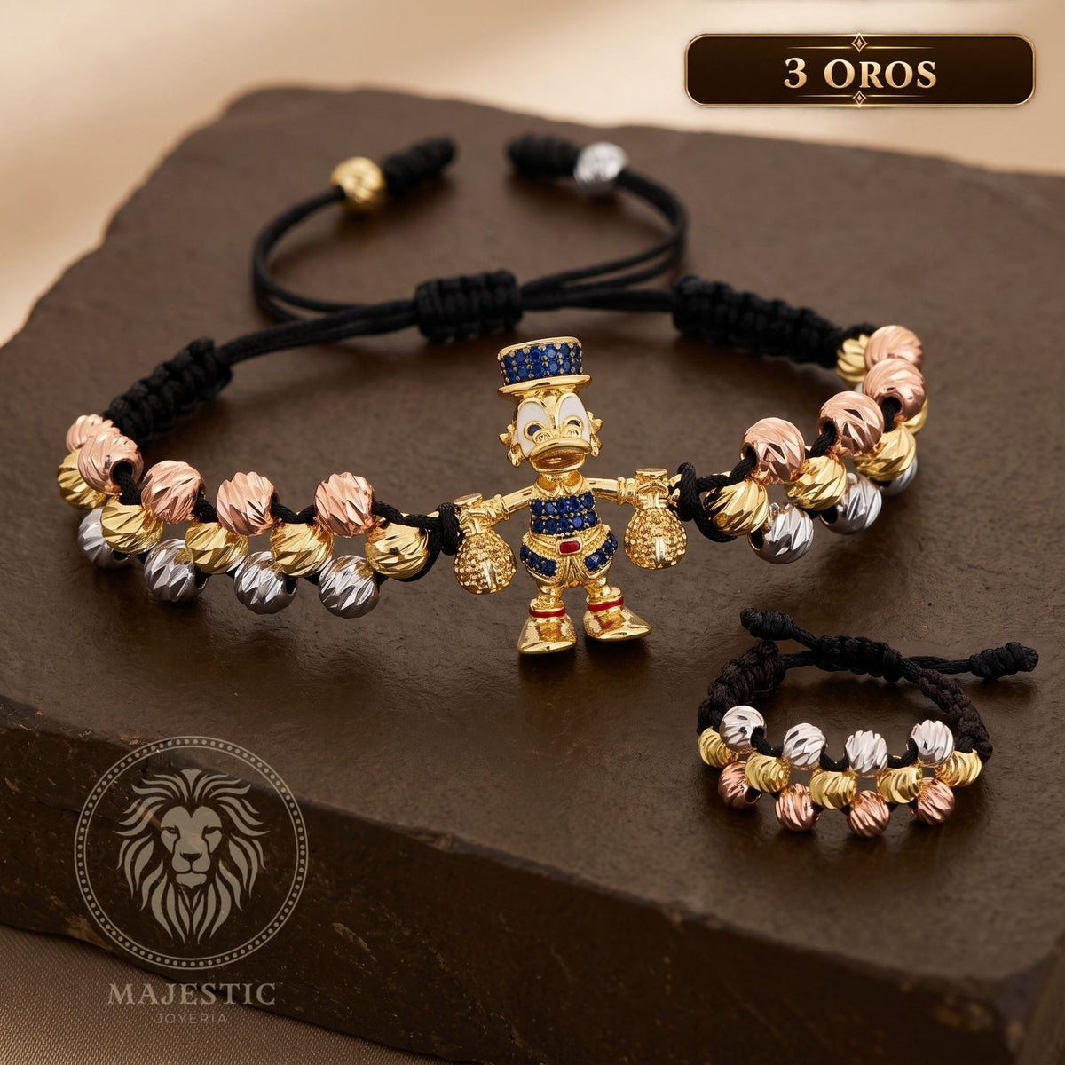 Set Código®Fortuna Pulsera + Anillo Oro Laminado 18K