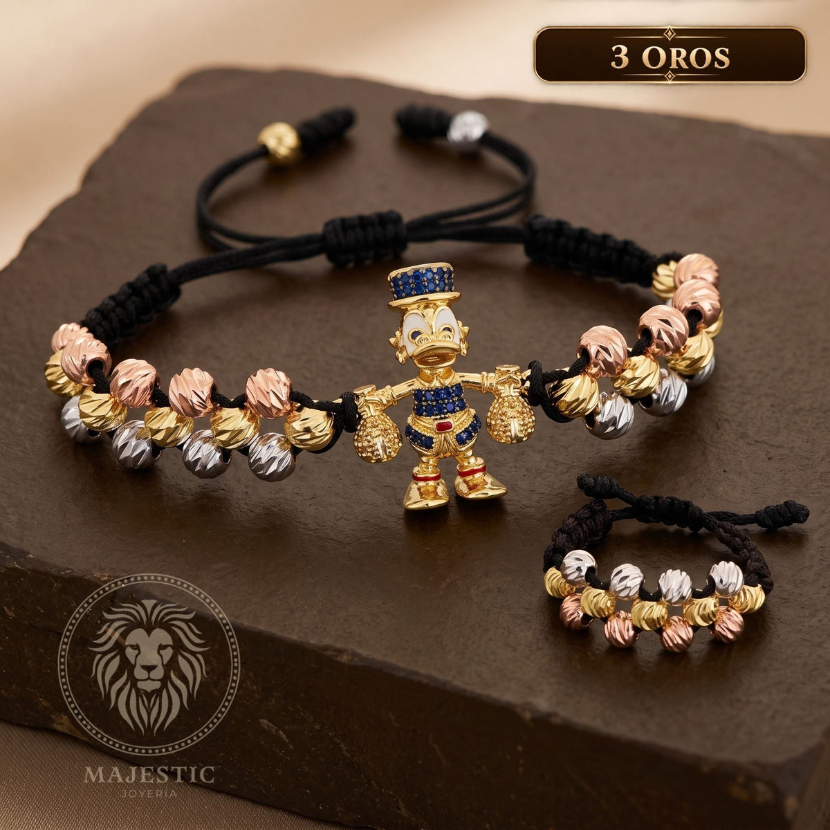 Set Código®Fortuna Pulsera + Anillo Oro Laminado 18K