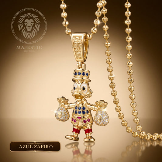Set®Fortuna Cadena Militar + Dije Bañados en Oro 18K