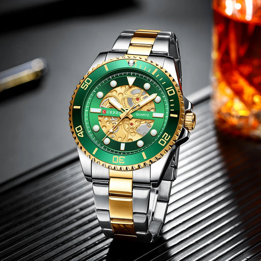 RELOJ CUARZO ACERO CURREN®8412 ORIGINAL